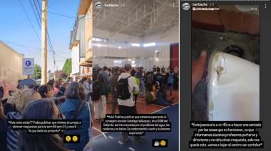 Padres y estudiantes de escuelas de Bariloche protestan por problemas de infraestructura