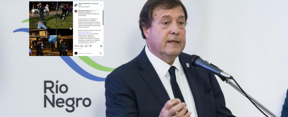 Weretilneck destacó la rapidez en la investigación del crimen de Elías Miguel y confirmó dos detenidos