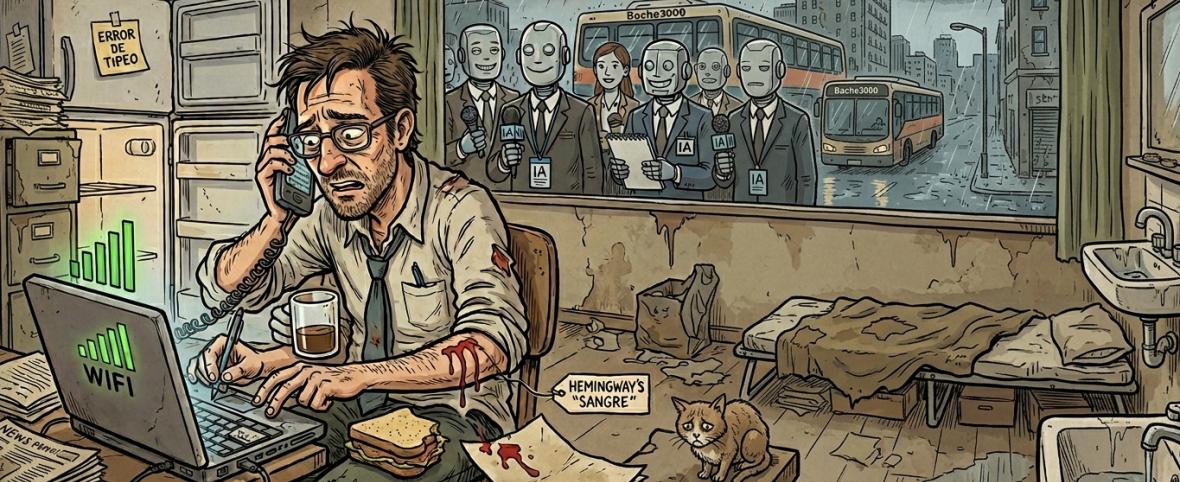 Triste, solitario, y con Wi Fi: retrato del periodista que sobrevive a todo