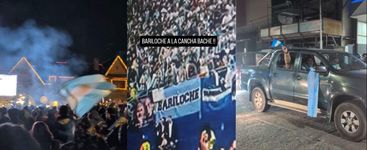 Bariloche estalló: bocinazos, banderazos y locura total por la clasificación de Argentina