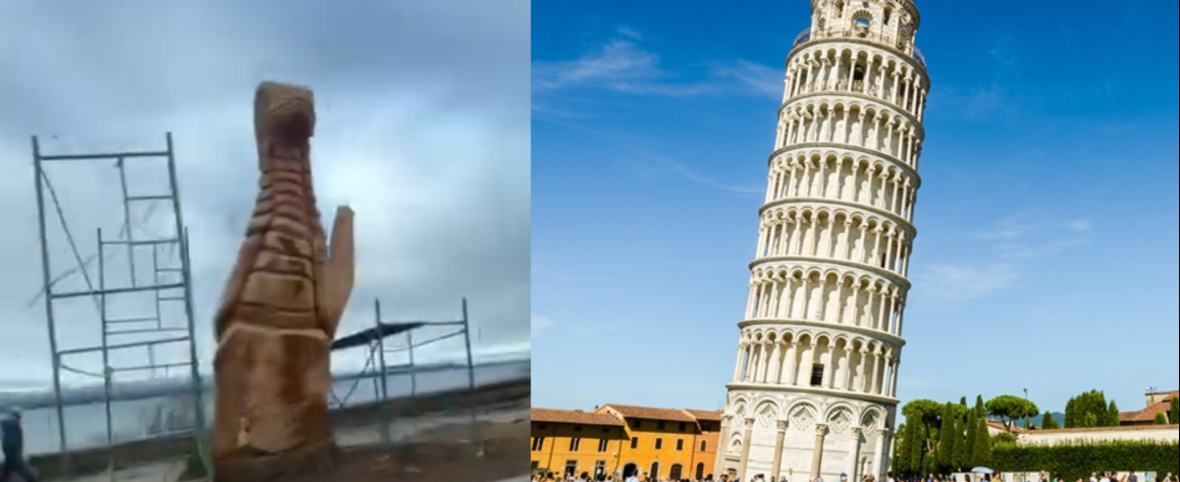Nahuelito, torcido pero de pie: ¿nuestra Torre de Pisa?