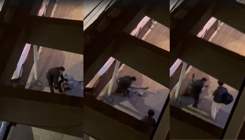 ​​​​​​​(Video) Violento robo en pleno centro: golpearon a un adulto mayor y quedó registrado en video