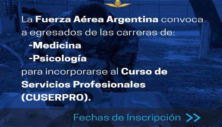 La Fuerza Aérea Argentina busca médicos, kinesiólogos y psicólogos para su guarnición en Bariloche