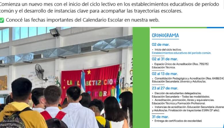 ​​​​​​​El calendario escolar de marzo omite el 24 de marzo: el Gobierno admite el error y promete corregirlo