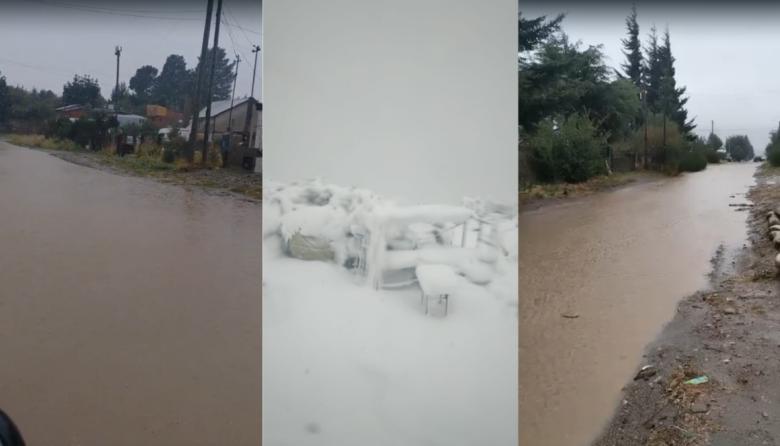 (Videos) Temporal sin tregua: barrios anegados, accidentes en las calles y el refugio Frey cubierto de nieve