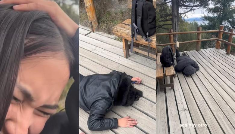 "Subió a fumarse una sequita y se le cayó": el contenido de una influencer en Bariloche que estalló la polémica