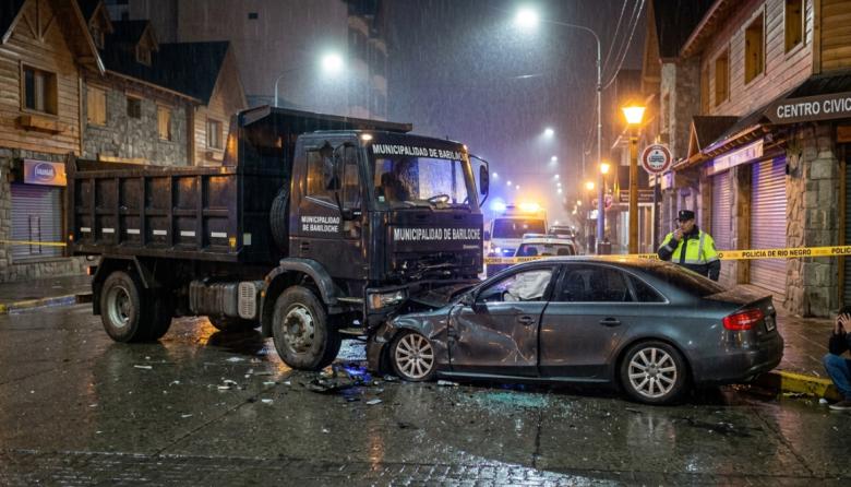De madrugada, un camión municipal destruyó un Audi y ahora deberá pagarlo