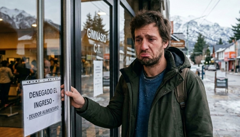 Le prohíben entrar a un centro de deportes de Bariloche hasta que pague los $19 millones que le debe a su hijo