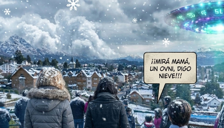 Cayeron los primeros copos y Bariloche levantó la vista al cielo: no busca ovnis, quiere nieve