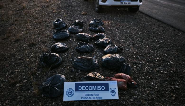 Secuestran más de 100 kilos de carne vacuna que viajaba sin papeles en la Ruta 23