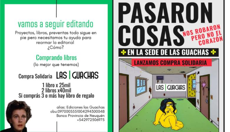 Robaron la sede de Las Guachas: la editorial patagónica lanza una campaña solidaria para reequiparse