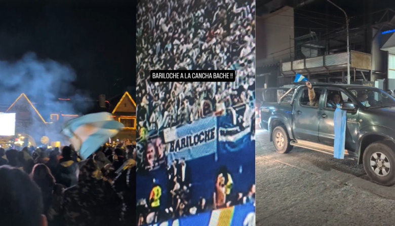 Bariloche estalló: bocinazos, banderazos y locura total por la clasificación de Argentina