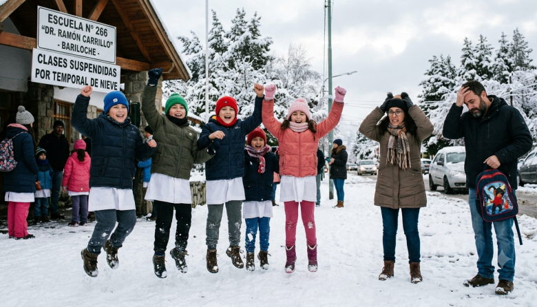 El Consejo Escolar suspende las clases de turno mañana en Bariloche por el temporal