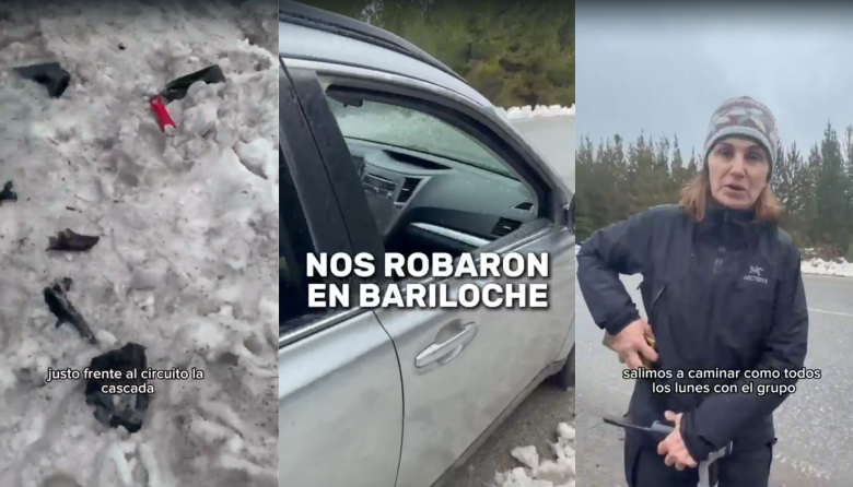 Robo masivo a un grupo de caminantes en La Cascada: rompieron vidrios de seis autos y usaron inhibidores