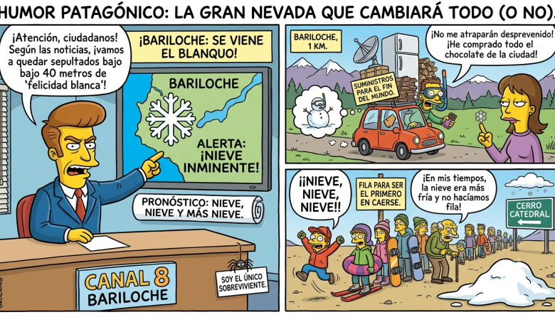 Otra vez cadenas, otra vez el drama: viene nieve, viene lluvia y viene el clásico barilochense