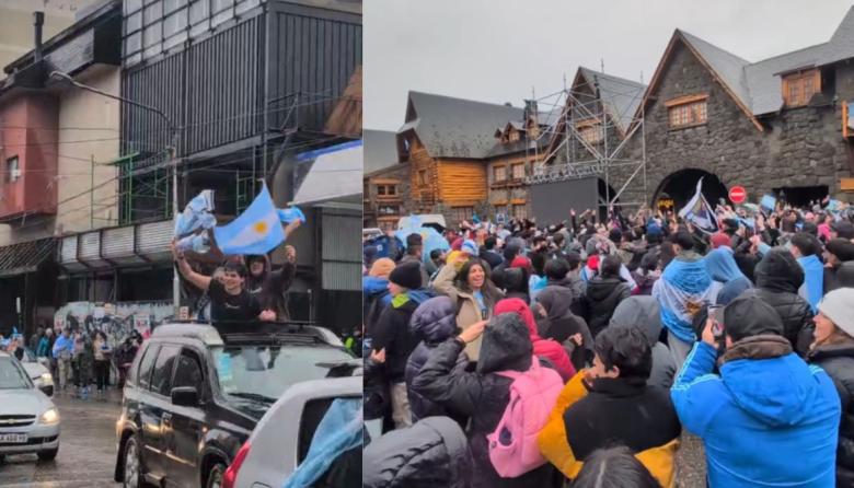 Bariloche estalló de emoción tras la remontada de argentina ante Egipto: bengalas, lágrimas y promesas de locos en el centro cívico