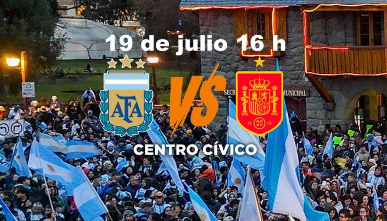 Bariloche se pinta de celeste y blanca para la final ante España en el Centro Cívico