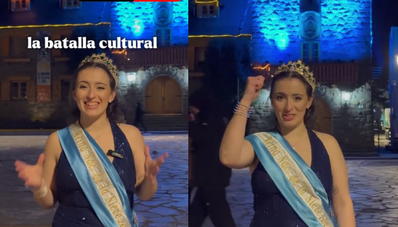 La reina de la nieve saliente se sumó a La Libertad Avanza en Bariloche