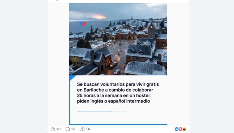 Bariloche debate si el "voluntariado" en hostels es trabajo encubierto y el Concejo ya tiene un proyecto para frenarlo