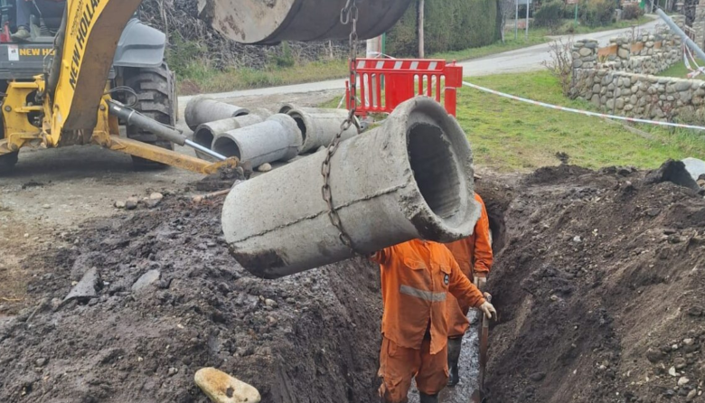 La delegación Cerro Otto renovó el desagüe pluvial que inundaba Tronador y Lagos del Sur