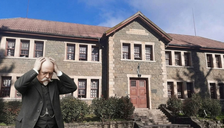 La Escuela 16 de Bariloche, al límite: medio edificio cerrado, grietas en las paredes y un abrazo simbólico para exigir seguridad