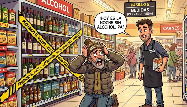 Noche Sin Alcohol: Bariloche cierra la canilla a las 20 y no se vende una gota hasta las 8 del domingo
