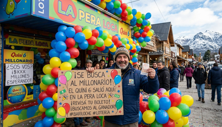 Se busca millonario en Bariloche: el Quini 6 salió en la ciudad y el ganador todavía no se enteró