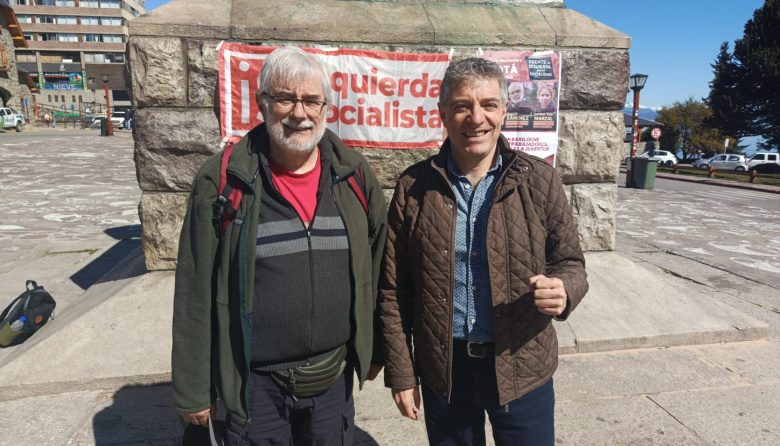 Giordano llegó a Bariloche para bancar al Frente de Izquierda por el Socialismo y aprovechó para responderle a Del Caño