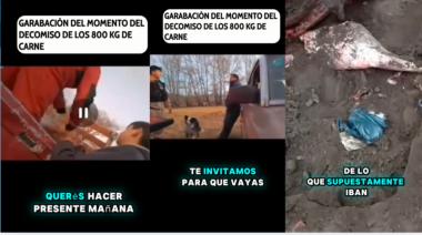 Se filtraron audios y videos que confirman irregularidades en el secuestro de 800 Kilos de carne por la Policía Rural
