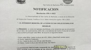 Comerciantes del centro en pie de guerra por nueva prohibición de venta de alcohol durante la Fiesta Nacional de la Nieve