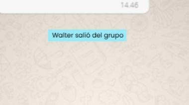 Walter Cortés ha salido del grupo de Whatsapp