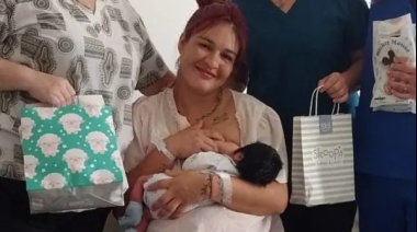 Mía llegó a las 6:43: el primer llanto del año en Bariloche