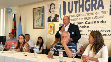 Rasini asumió un nuevo periodo en la conducción de UTHGRA Bariloche: "la reforma laboral es para tener a los jóvenes esclavizados"