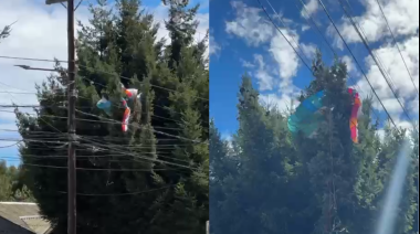 Parapentista quedó enganchado en los cables del teleférico: volvió el conflicto que tiene volando a todos