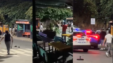 (Video) Esperaban un Uber y fueron atacados a machetazos, todo en pleno Centro