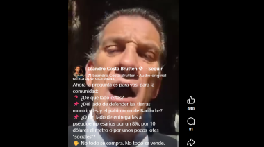 Concejal desafía al Ejecutivo a invertir su propio patrimonio antes de entregar tierras del Cerro Catedral