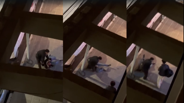 ​​​​​​​(Video) Violento robo en pleno centro: golpearon a un adulto mayor y quedó registrado en video