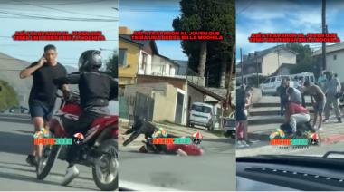 (Video) Así intentó escapar el joven que tenía una Bersa en la mochila