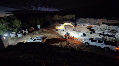 El puente Wiederhold avanza en sus fundaciones sobre el arroyo Ñireco