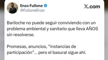 Fullone exigió decisión política real para resolver el problema ambiental más grave de Bariloche
