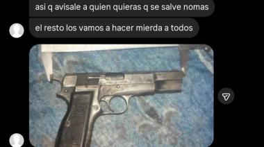 "El martes son todos boleta": ahora, también circulan amenazas y fotos de un arma entre estudiantes de la CEM 36
