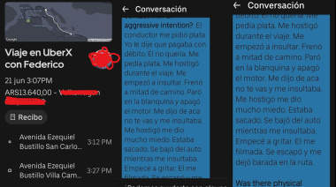 "De acá no te vas": el calvario de una turista atrapada en un Uber en plena Avenida Bustillo