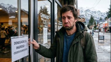 Le prohíben entrar a un centro de deportes de Bariloche hasta que pague los $19 millones que le debe a su hijo