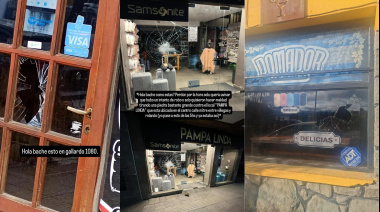 Comerciantes en alerta: rompieron vidrieras de varios locales en una sola noche