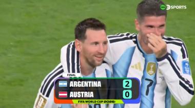 Argentina le ganó 2 a 0 a Austria con un doblete de Messi y ya está en los 16avos del Mundial