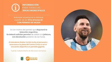​​​​​​​Cortés autoriza a los empleados municipales a salir antes el lunes para ver a la Selección