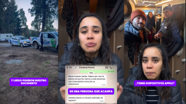 La policía irrumpió en la casa rodante de turistas brasileños en Bariloche por un robo que no cometieron