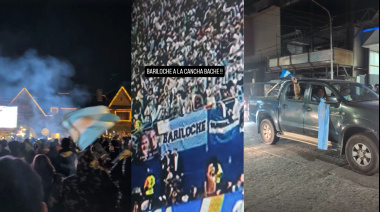 Bariloche estalló: bocinazos, banderazos y locura total por la clasificación de Argentina