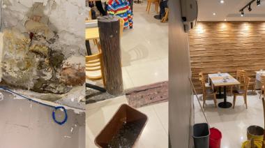 Turistas denuncian que se cae el techo, gotea agua, y la Secretaría de Trabajo provincial fue pero no hizo nada