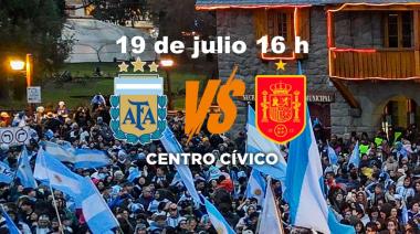 Bariloche se pinta de celeste y blanca para la final ante España en el Centro Cívico